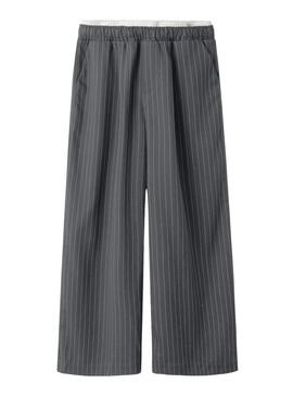 Pantaloni larghi Name It Tengrun grigi per bambina