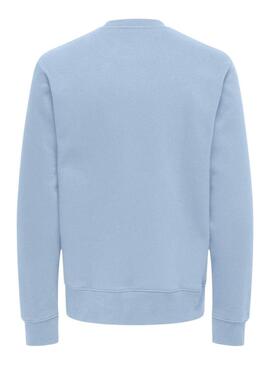 Felpa Only and Sons Dawson blu da uomo