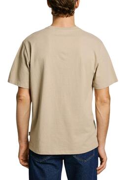 Maglietta Pepe Jeans Connor beige per uomo