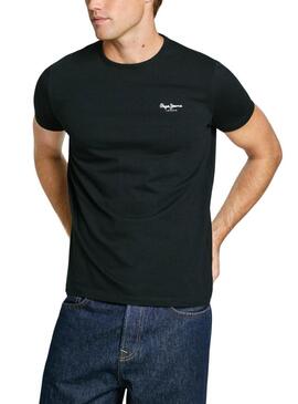 Maglietta Pepe Jeans Original Basic nera per uomo.