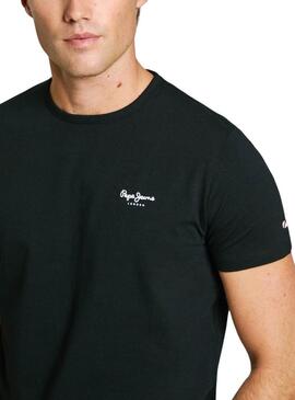 Maglietta Pepe Jeans Original Basic nera per uomo.