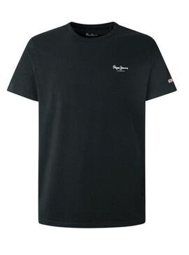 Maglietta Pepe Jeans Original Basic nera per uomo.