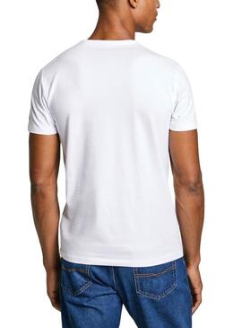 Maglietta Pepe Jeans Original Basic bianca per uomo.