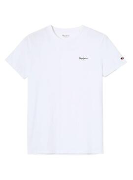 Maglietta Pepe Jeans Original Basic bianca per uomo.