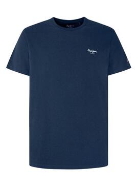 Maglietta Pepe Jeans Original Basic blu marino per uomo
