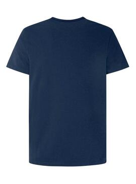 Maglietta Pepe Jeans Original Basic blu marino per uomo