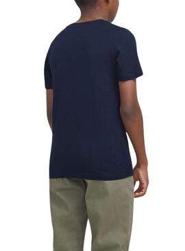 Maglietta Jack and Jones Simon blu marino per bambino.