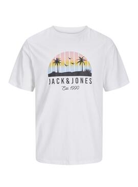 Maglietta Jack and Jones Palm bianca per bambino