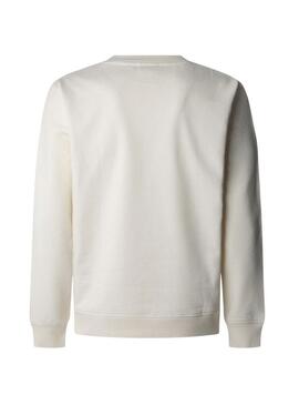 Felpa Pepe Jeans Dalter Crew bianca per uomo