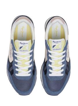 Sneakers Pepe Jeans Brit Camp blu per donna