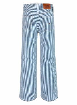 Pantaloni Tommy Hilfiger Mabel Stripe blu per bambina