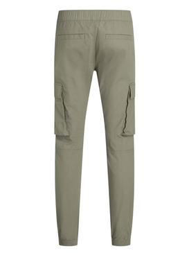 Pantaloni Calvin Klein Cargo verdi per uomo
