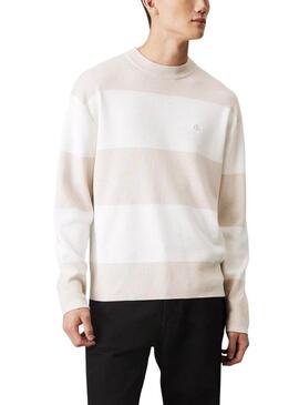 Maglia Calvin Klein Crew beige per uomo