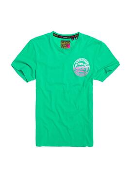 T-Shirt Superdry Ticket Type Verde Uomo