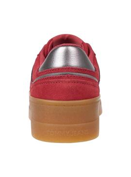Scarpe Tommy Jeans Greemwich Platform rosse per donna