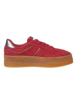 Scarpe Tommy Jeans Greemwich Platform rosse per donna