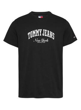 Maglietta Tommy Jeans Varsity Pop nera per uomo