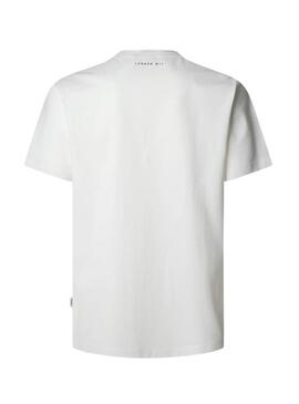 Maglietta Pepe Jeans Dale bianco sporco per uomo