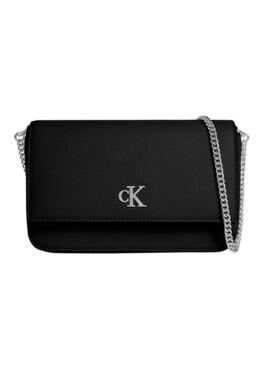 Borsa Calvin Klein Jeans Minimal monogram nera per donna