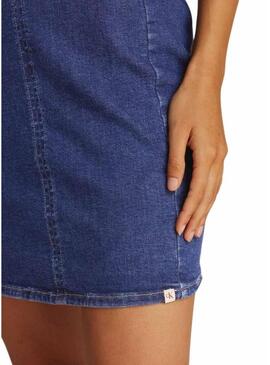 Abito Calvin Klein Jeans Mini Column in denim per donna