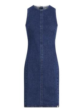 Abito Calvin Klein Jeans Mini Column in denim per donna
