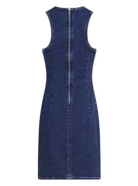 Abito Calvin Klein Jeans Mini Column in denim per donna