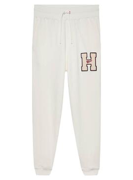 Pantaloni Tommy Jeans Patch Terry beige per uomo