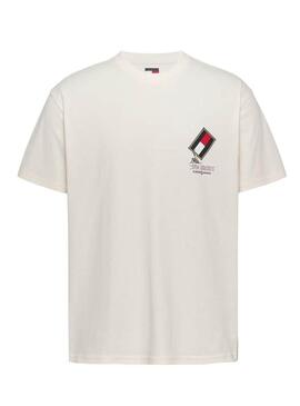 Maglietta Tommy Jeans Ancient bianca per uomo