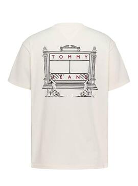 Maglietta Tommy Jeans Ancient bianca per uomo