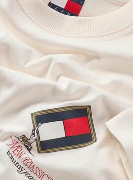 Maglietta Tommy Jeans Ancient bianca per uomo