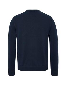 Maglia Tommy Jeans Linear blu marino per uomo