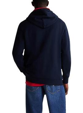 Felpa Tommy Jeans Graphic blu navy per uomo
