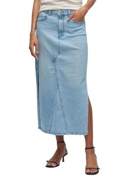 Gonna in denim Vila Vinus per donna.