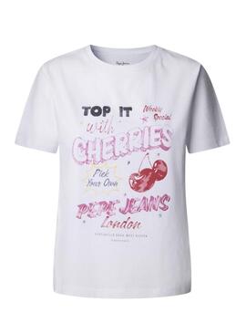 Maglietta Pepe Jeans Roxane bianca per donna