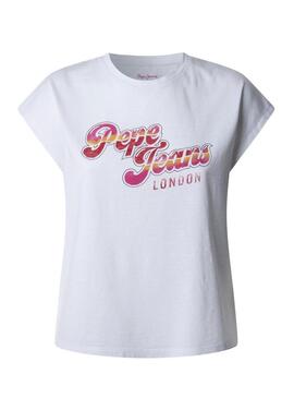 Maglietta Pepe Jeans Roalie bianca per donna