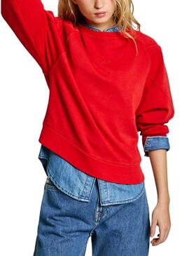 Felpa Pepe Jeans Reese rossa per donna