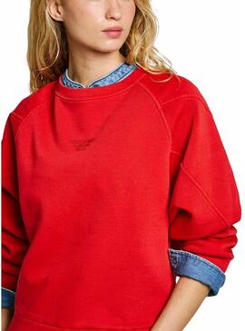 Felpa Pepe Jeans Reese rossa per donna