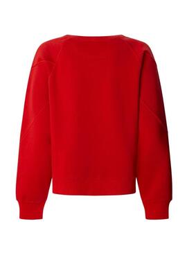Felpa Pepe Jeans Reese rossa per donna