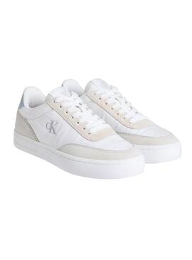 Sneakers Calvin Klein Cupsole Mix bianche da donna.