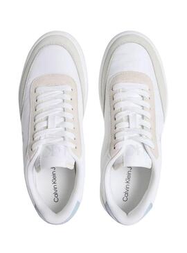 Sneakers Calvin Klein Cupsole Mix bianche da donna.