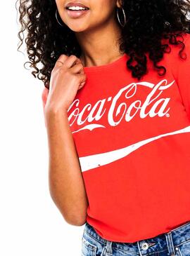 T-Shirt Only Coca Cola Rosso Donna