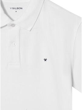 Polo Silbon basic bianco per uomo.