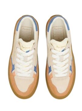 Scarpe Pepe Jeans Travis City beige per donna.