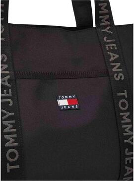 Borsa Tommy Jeans Daily Tote nera per donna.