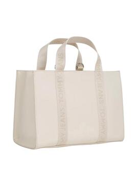 Borsa Tommy Jeans Daily Elevated beige per donna