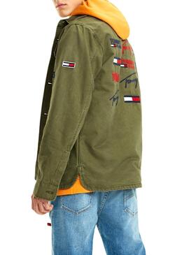 Giacca Tommy Jeans Cargo Verde Uomo