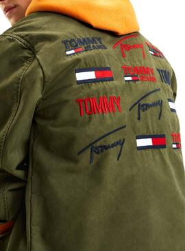 Giacca Tommy Jeans Cargo Verde Uomo