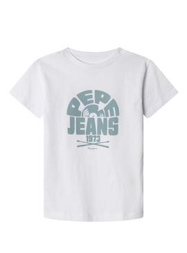 Maglietta Pepe Jeans Griffith bianca per bambino