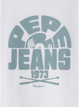 Maglietta Pepe Jeans Griffith bianca per bambino