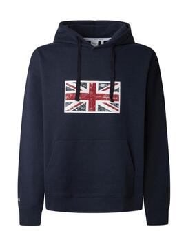 Felpa Pepe Jeans Union blu scuro per uomo